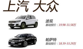 上海大众全部车型